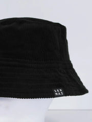 1ER MAI - Bucket hat in black corduroy