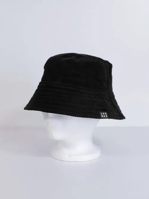 1ER MAI - Bucket hat in black corduroy