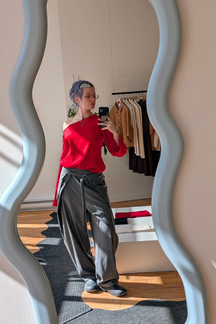 DAX Grey WOOL trousers – odeyalo