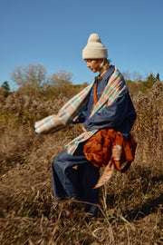 DISPATCH Écharpe Twill à carreaux en mélange de coton écologique