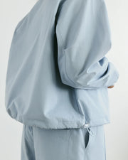 VERI - Claire Zip Up Shirt  -Powder Blue