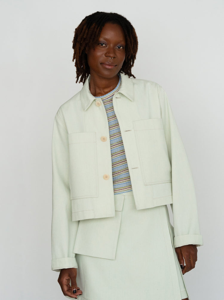 Pale green jacket 2025