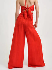 ELIZA FAULKNER - Romy red linen pants