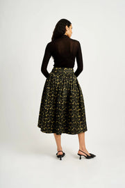 ELIZA FAULKNER - Lucille Skirt Jacquard chartreuse