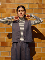 Gilet BERNIE bleu-gris