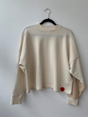 PERKO beige top - M/L (2) with small stain at front